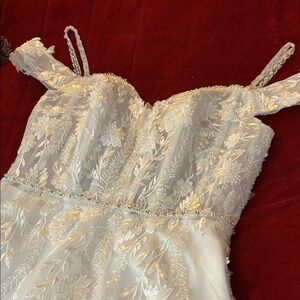 Embroidered Ivory Wedding  Gown